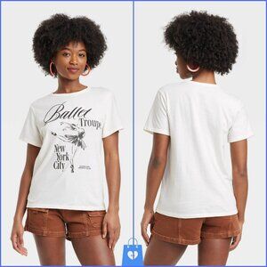 XXL - Womens NYC Ballet Short Sleeve Graphic T-Shirt - Ivory